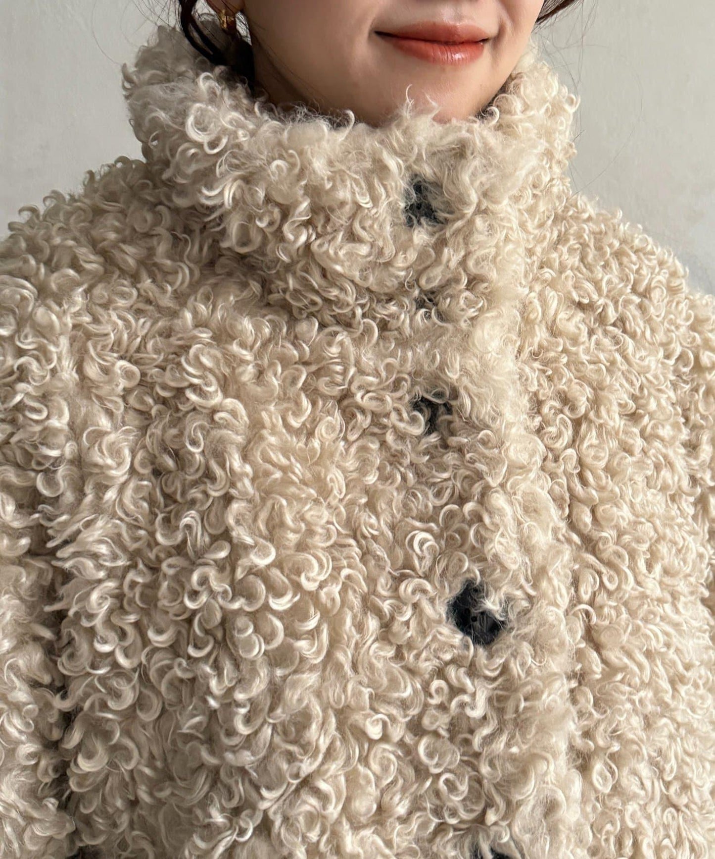 貴賓犬毛中長款夾克