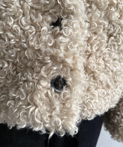 貴賓犬毛中長款夾克