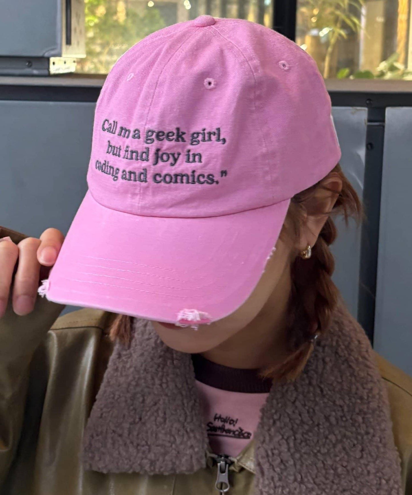 ★【HELLO.SANFRANCISCO/ハローサンフランシスコ】字母標語刺繡蝴蝶結棒球帽