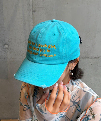 ★【HELLO.SANFRANCISCO/ハローサンフランシスコ】字母標語刺繡蝴蝶結棒球帽