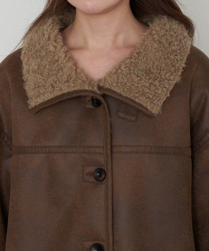 雙面穿仿羊羔毛大衣