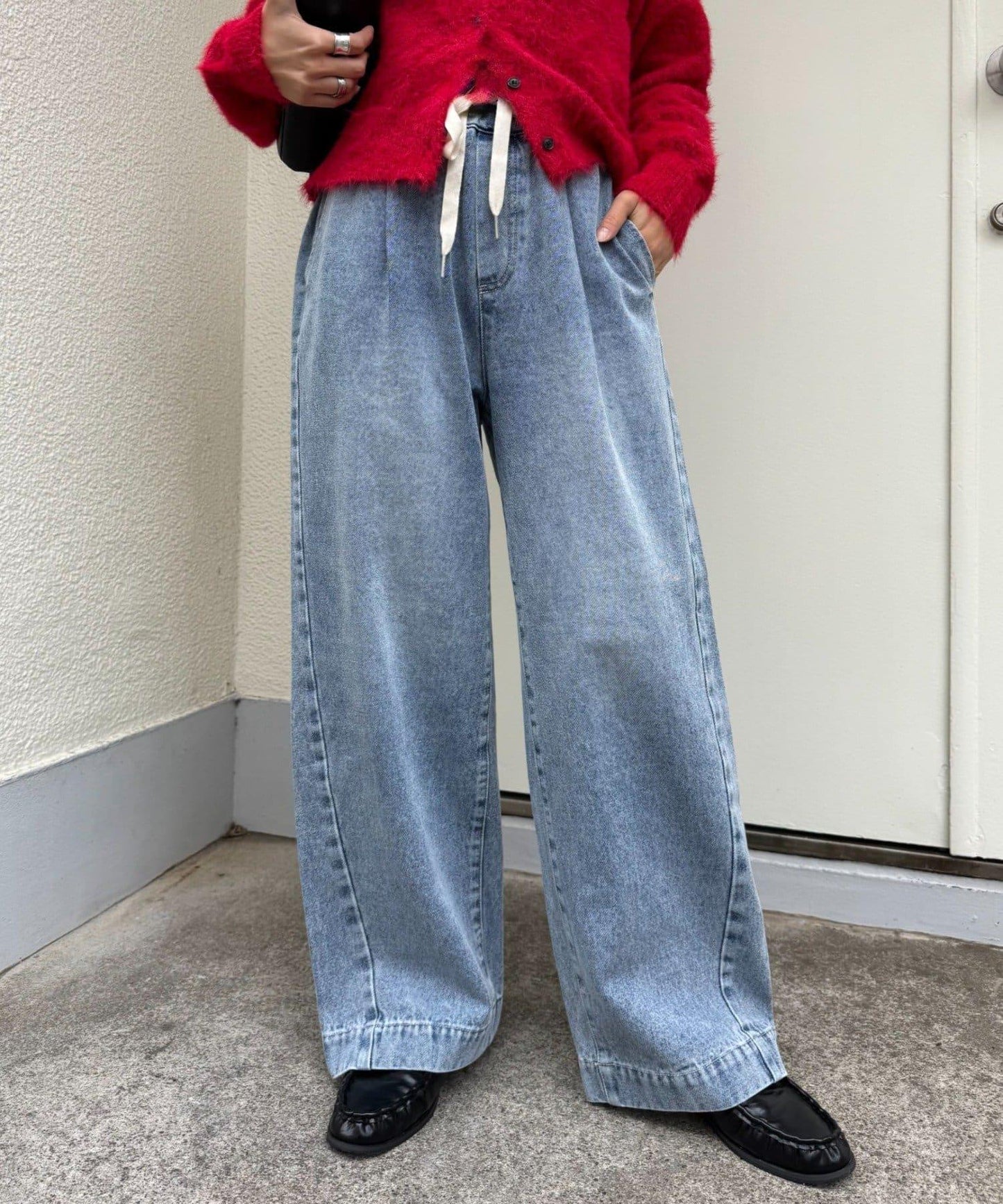 日常寬鬆牛仔褲