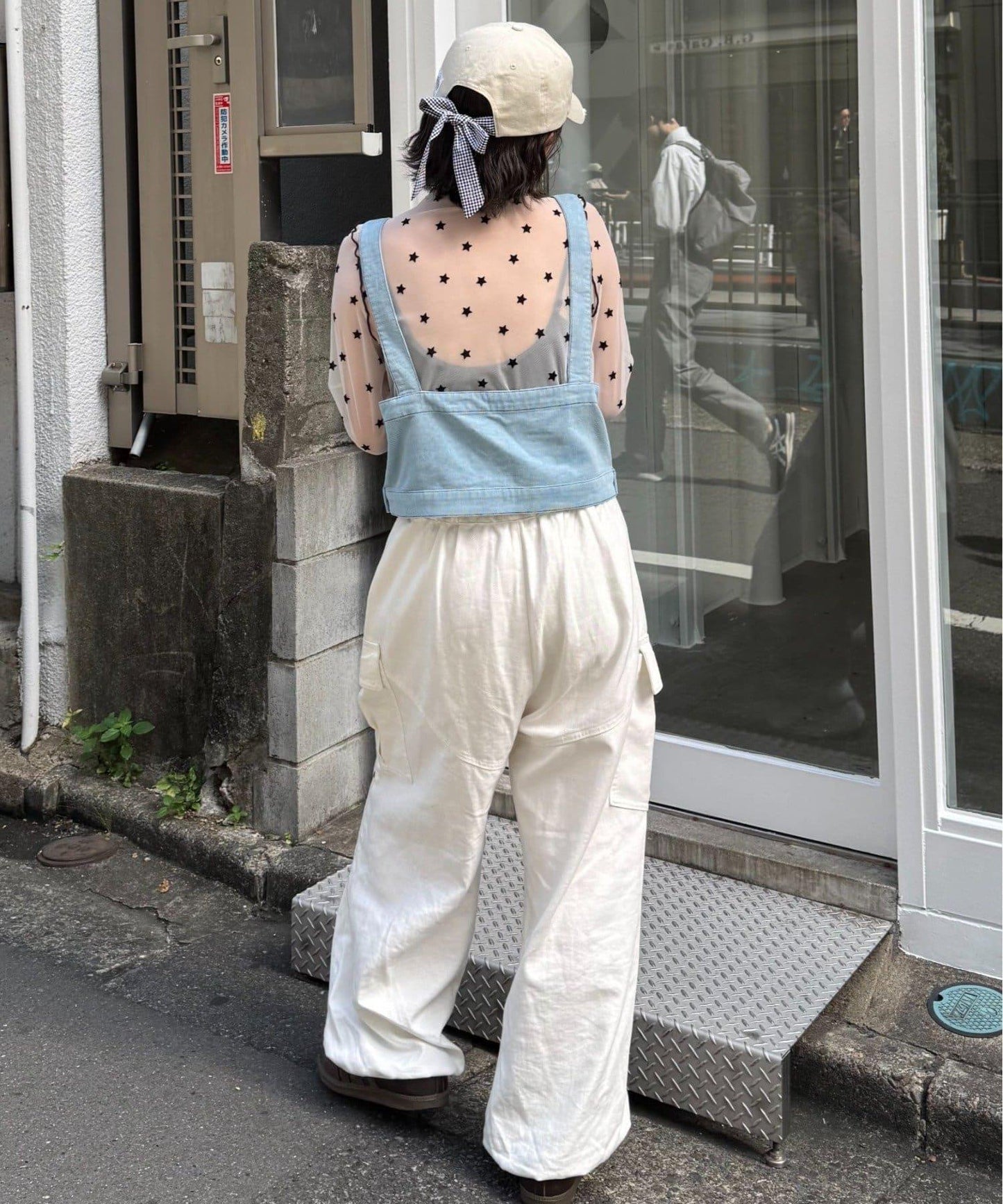 ★【HELLO.SANFRANCISCO/ハローサンフランシスコ】字母標語刺繡蝴蝶結棒球帽