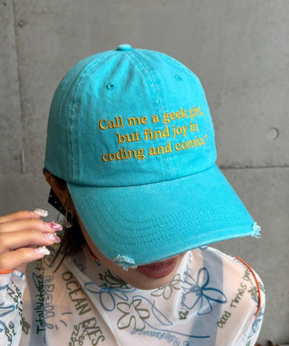 ★【HELLO.SANFRANCISCO/ハローサンフランシスコ】字母標語刺繡蝴蝶結棒球帽