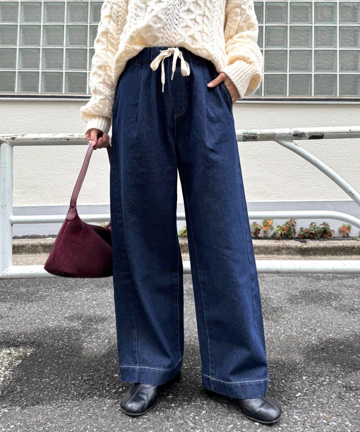 日常寬鬆牛仔褲