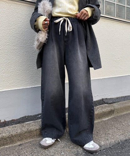 日常寬鬆牛仔褲