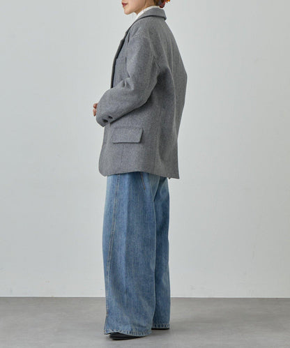 羊毛寬鬆西裝夾克