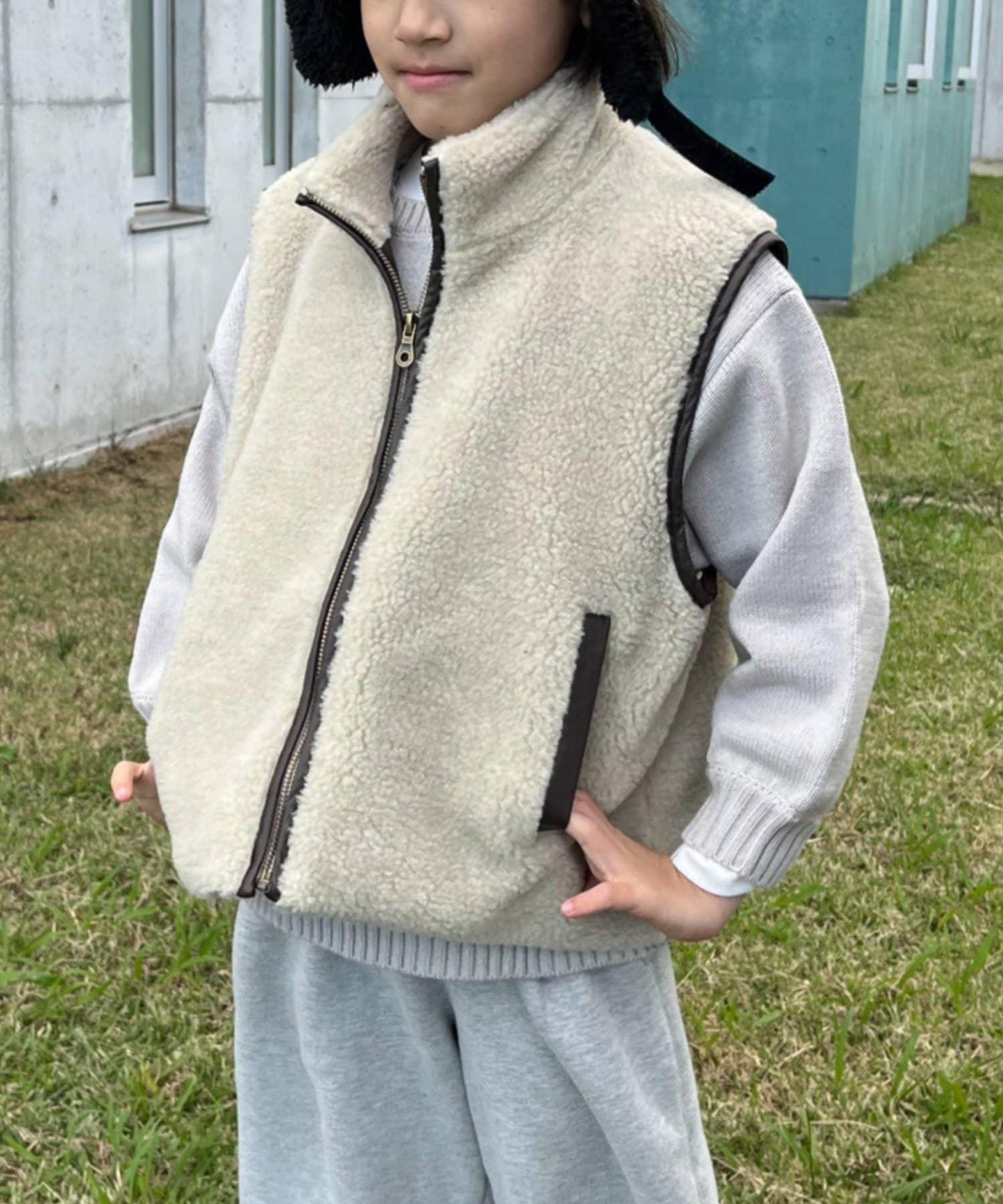 【KIDS】【有青少年尺碼】與媽媽同款！保暖輕盈多功能仿羊羔絨立領夾克