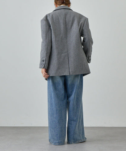 羊毛寬鬆西裝夾克