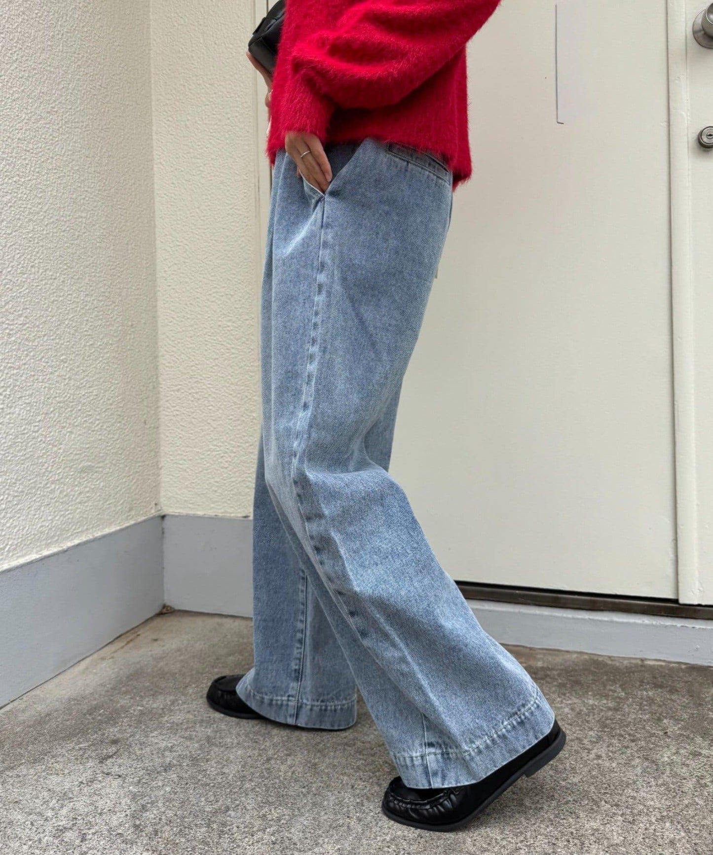 日常寬鬆牛仔褲