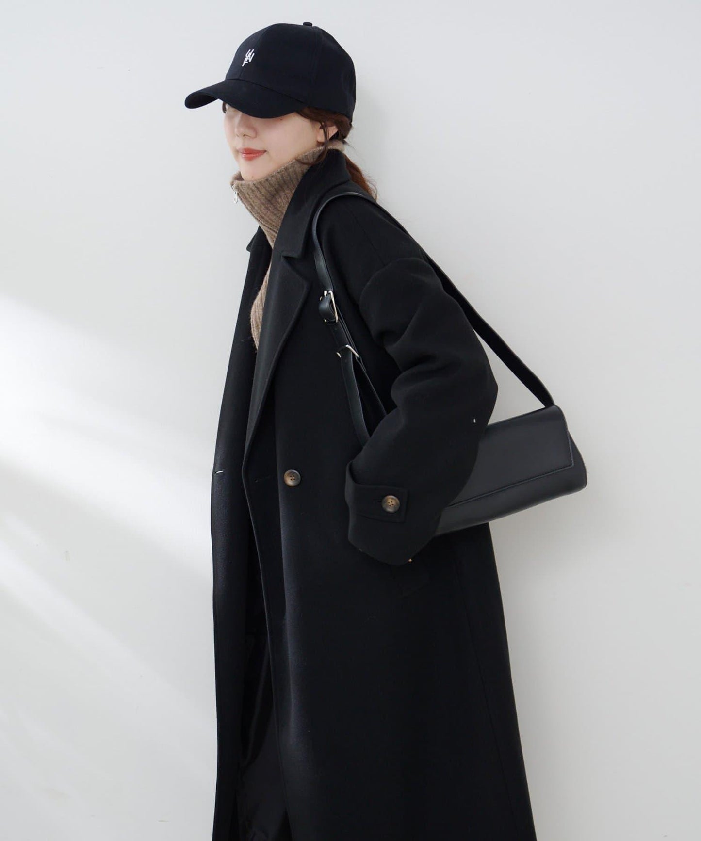 羊毛感雙排扣切斯特大衣