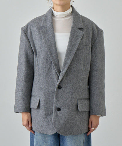 羊毛寬鬆西裝夾克