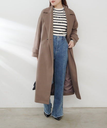 羊毛感雙排扣切斯特大衣