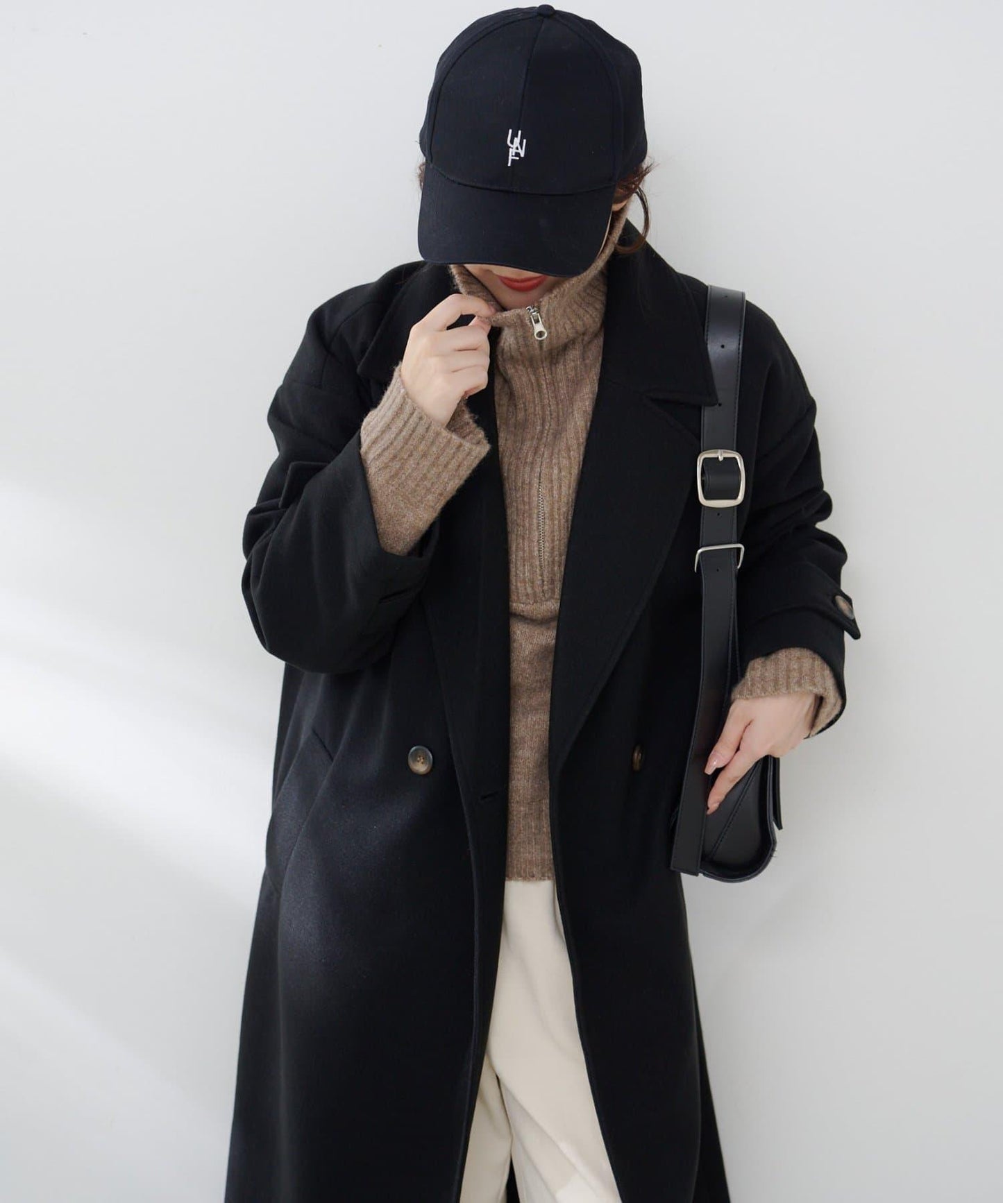 羊毛感雙排扣切斯特大衣