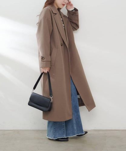 羊毛感雙排扣切斯特大衣