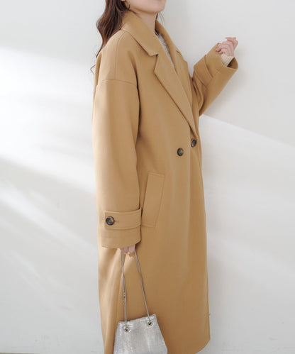 羊毛感雙排扣切斯特大衣