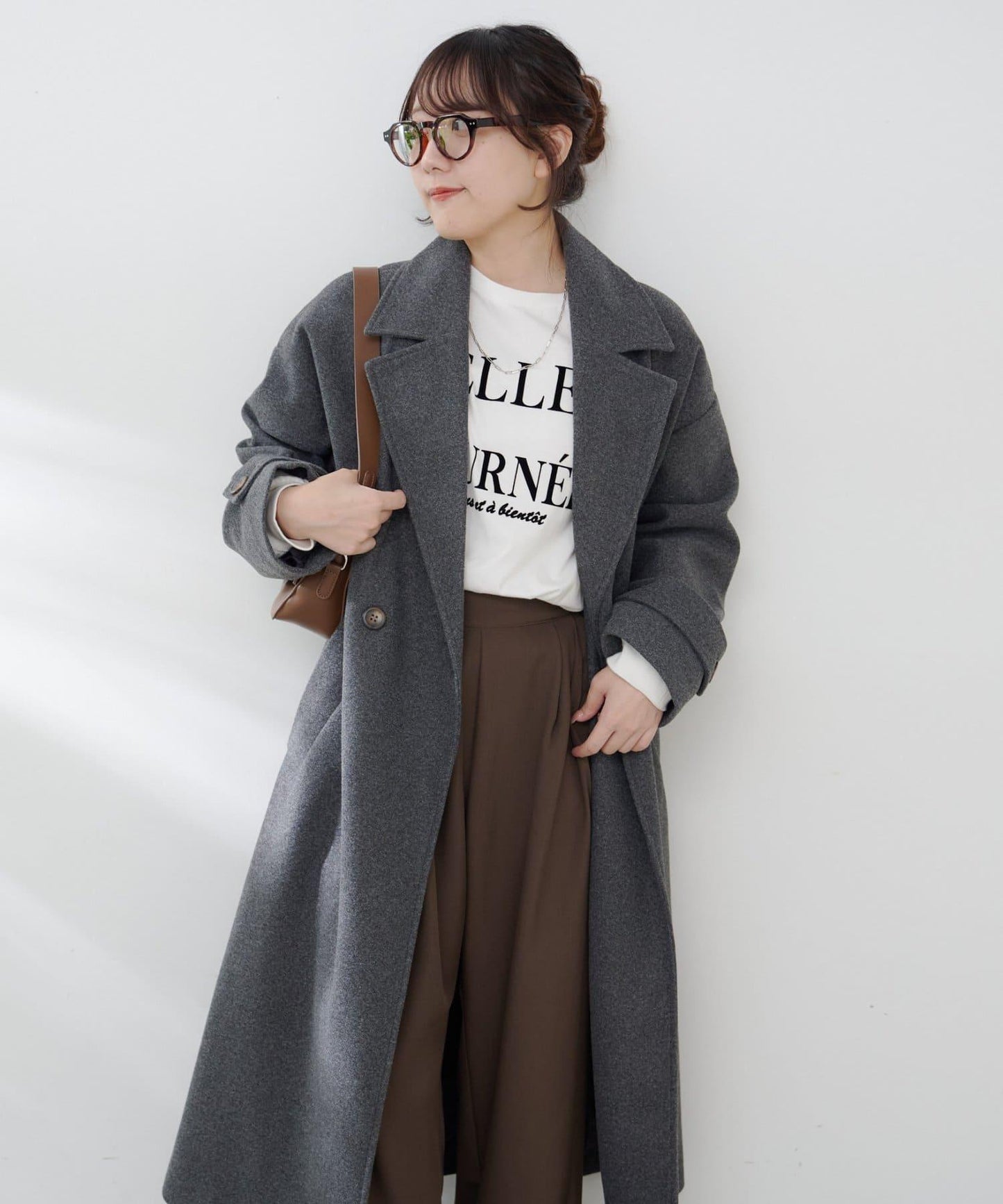 羊毛感雙排扣切斯特大衣