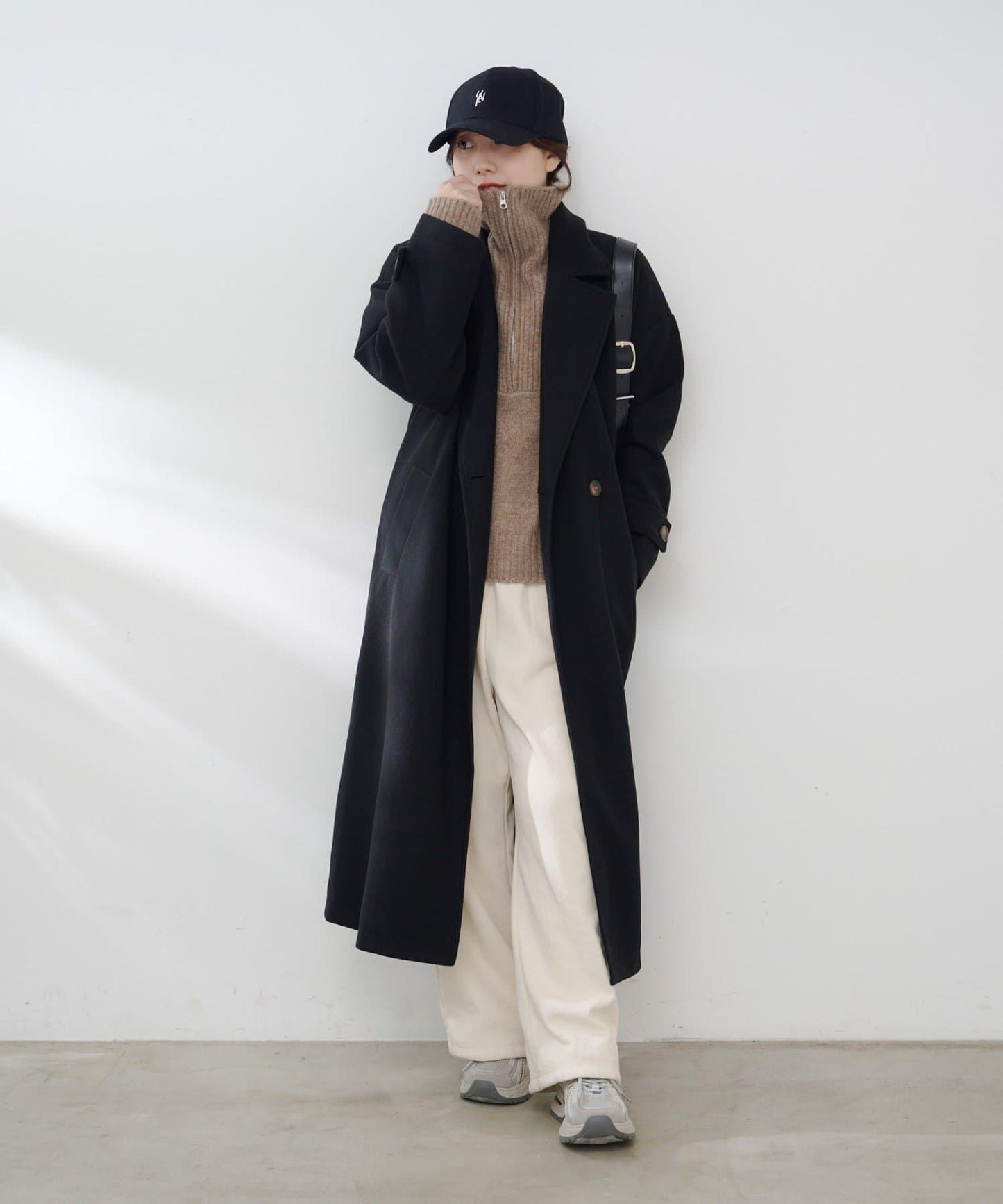 羊毛感雙排扣切斯特大衣