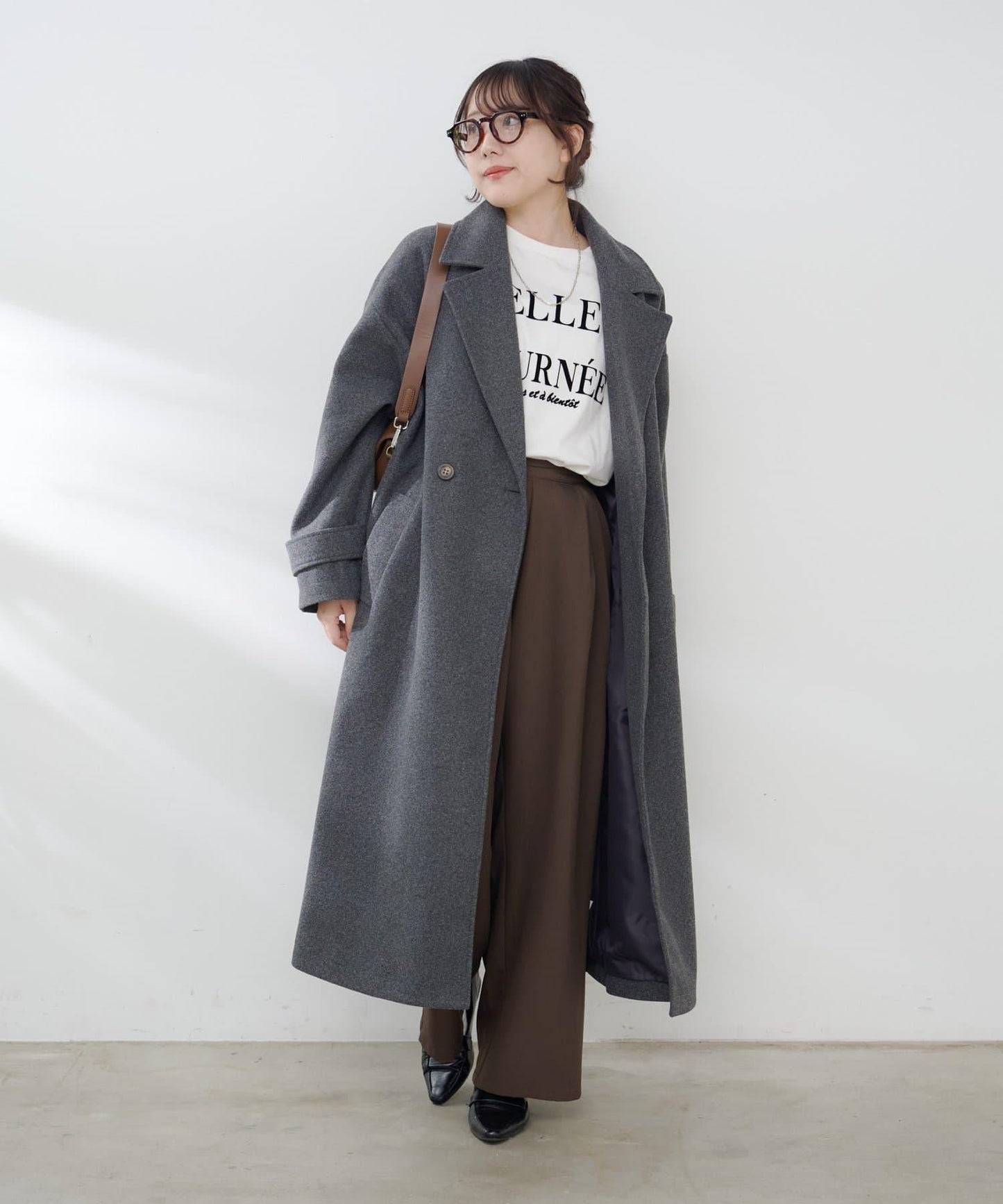 羊毛感雙排扣切斯特大衣