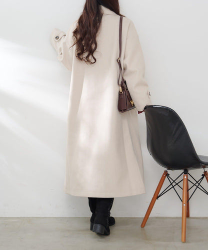 羊毛感雙排扣切斯特大衣