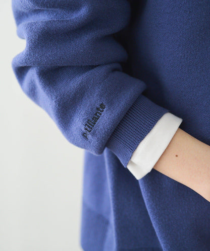 衛衣風格雙層提花針織衫