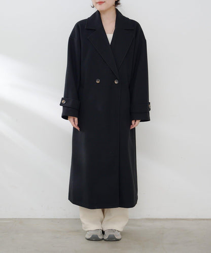 羊毛感雙排扣切斯特大衣