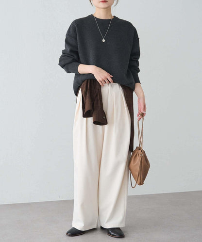 衛衣風格雙層提花針織衫