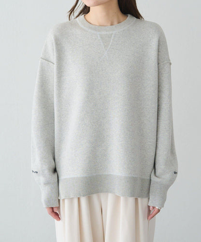 衛衣風格雙層提花針織衫