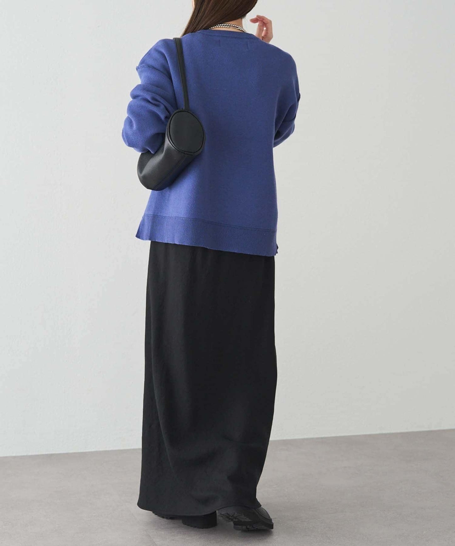 衛衣風格雙層提花針織衫