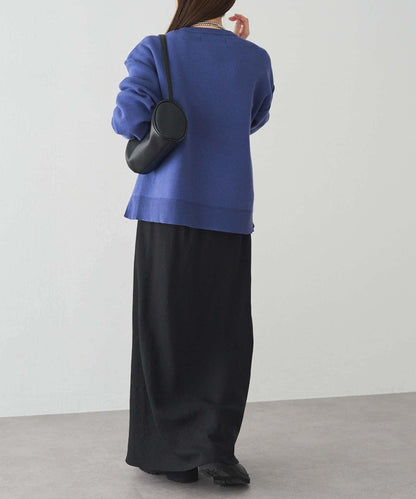 衛衣風格雙層提花針織衫