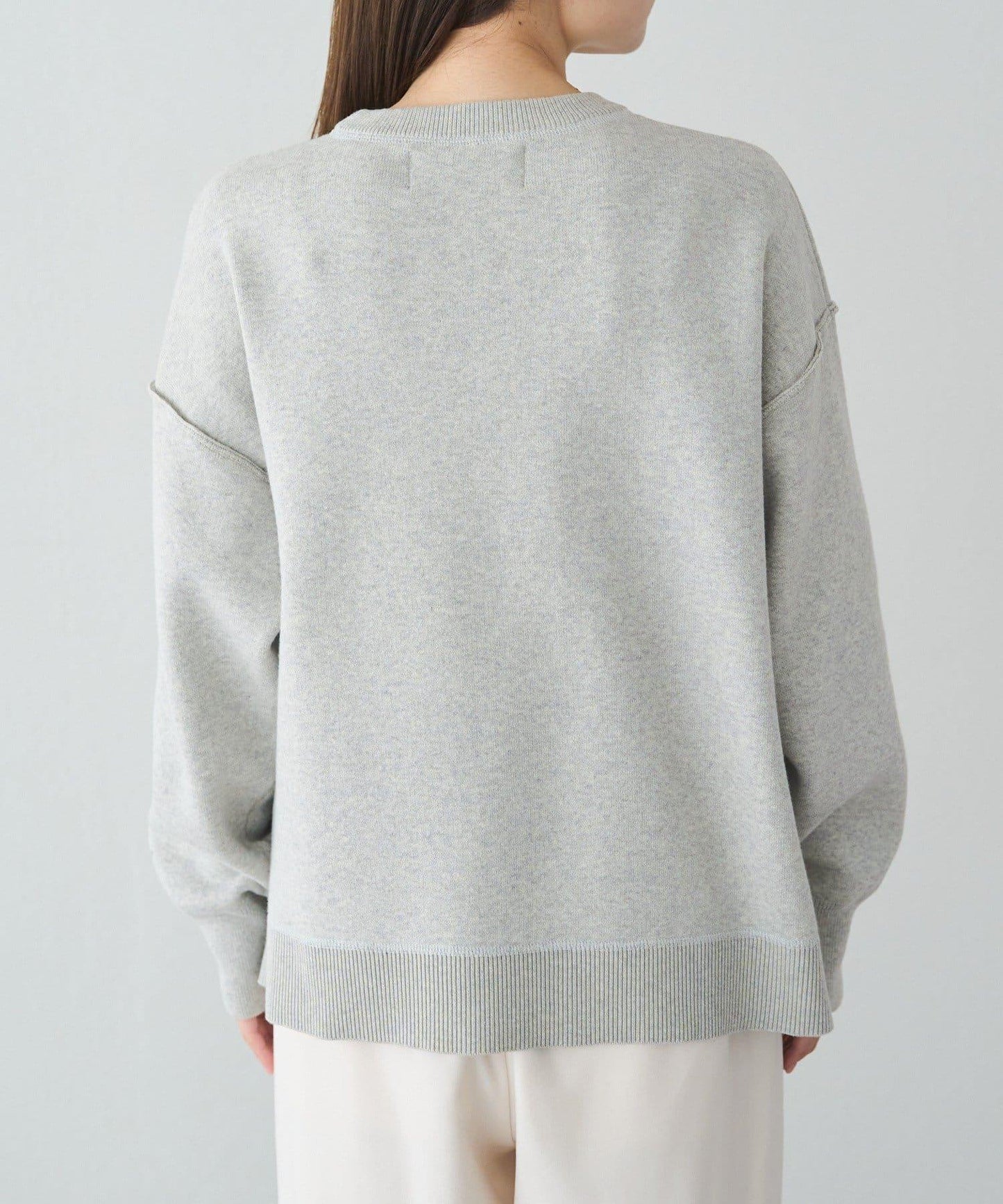 衛衣風格雙層提花針織衫