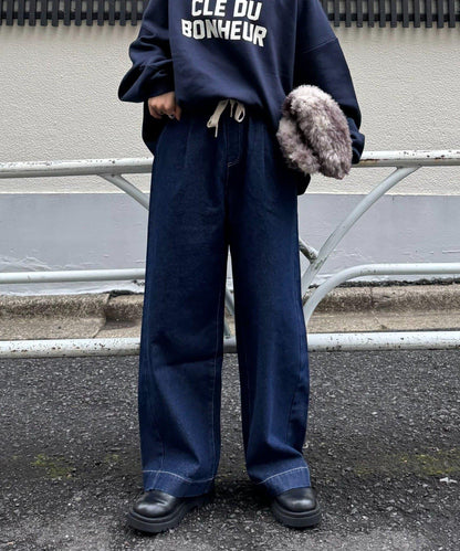 日常寬鬆牛仔褲