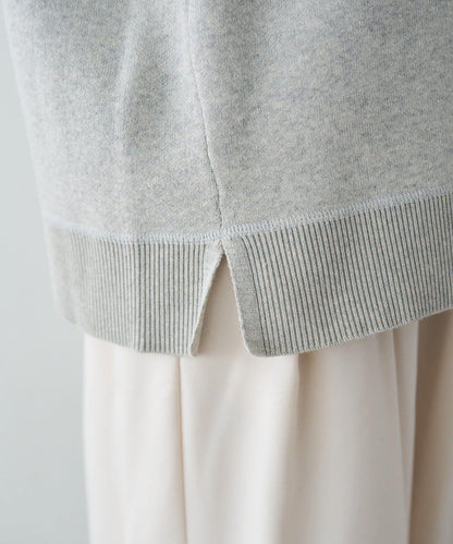 衛衣風格雙層提花針織衫