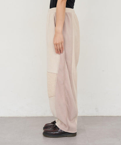 【etsinta/エシンタ】拼接羊羔絨休閒褲