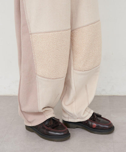 【etsinta/エシンタ】拼接羊羔絨休閒褲