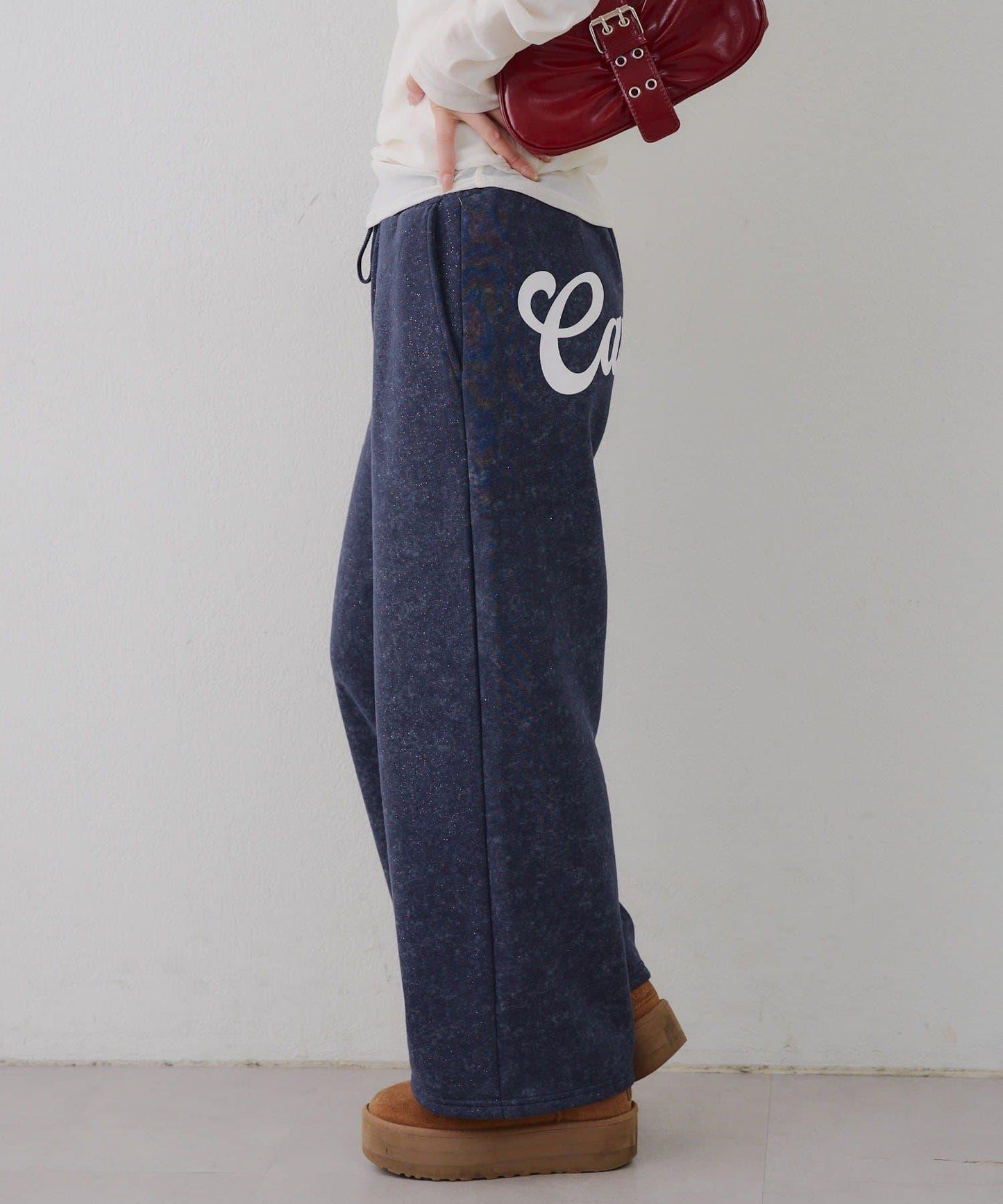 背面印花【RMAF】亮片休閒褲