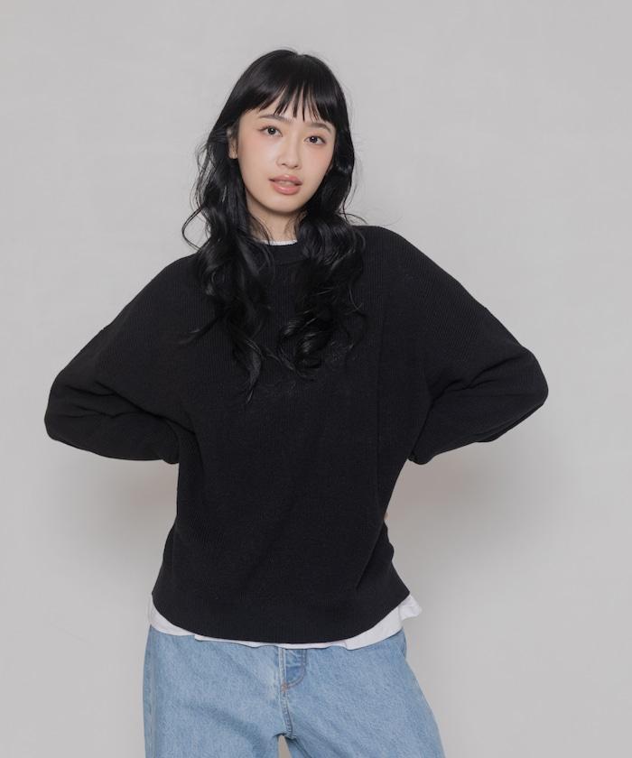 ローソン×FREAK'S STORE RELAX FIT EASY WASH KNIT/寬鬆版型易洗針織衫/ローソンフリーク