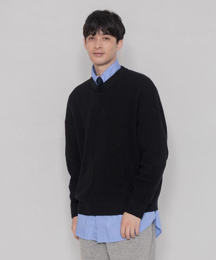 ローソン×FREAK'S STORE RELAX FIT EASY WASH KNIT/寬鬆版型易洗針織衫/ローソンフリーク