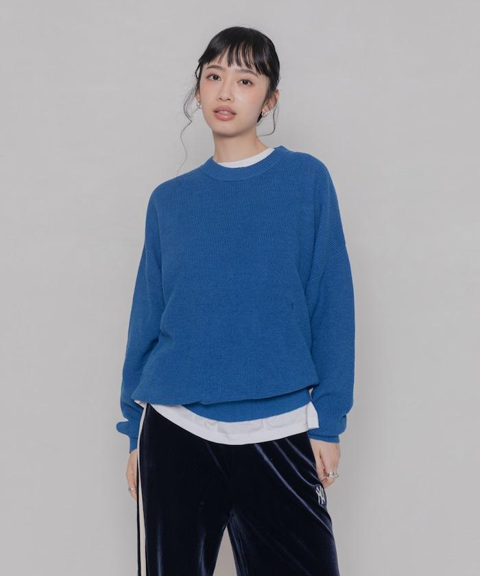 ローソン×FREAK'S STORE RELAX FIT EASY WASH KNIT/寬鬆版型易洗針織衫/ローソンフリーク