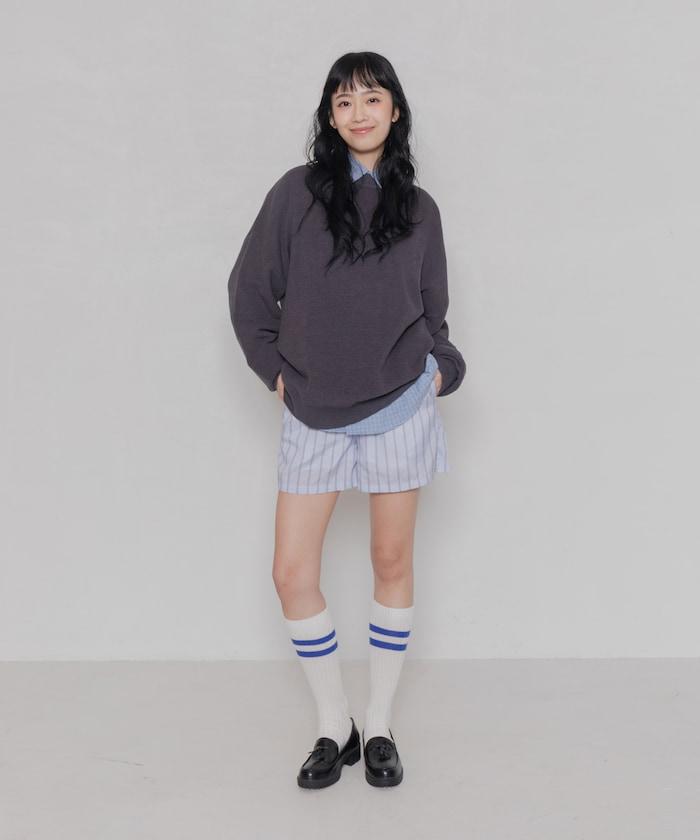 ローソン×FREAK'S STORE RELAX FIT EASY WASH KNIT/寬鬆版型易洗針織衫/ローソンフリーク