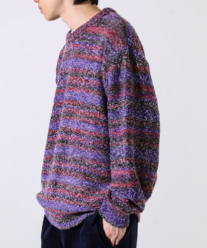 【蓬鬆立體感】漸變花呢套頭衫