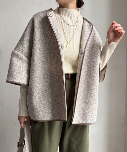 【DouDou】羊毛斗篷風外套