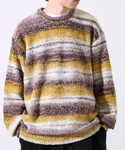 【蓬鬆立體感】漸變花呢套頭衫