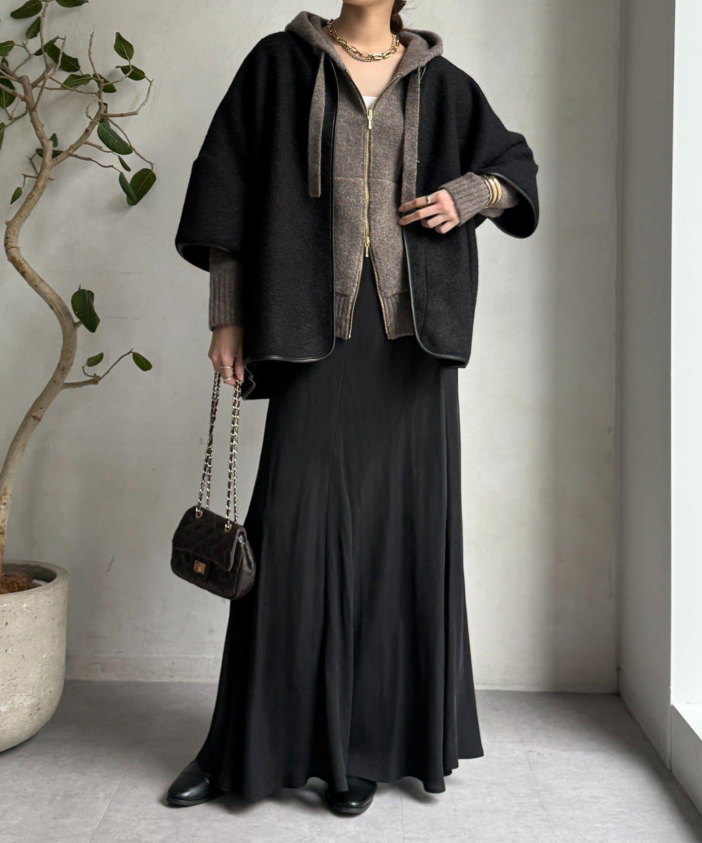 【DouDou】羊毛斗篷風外套