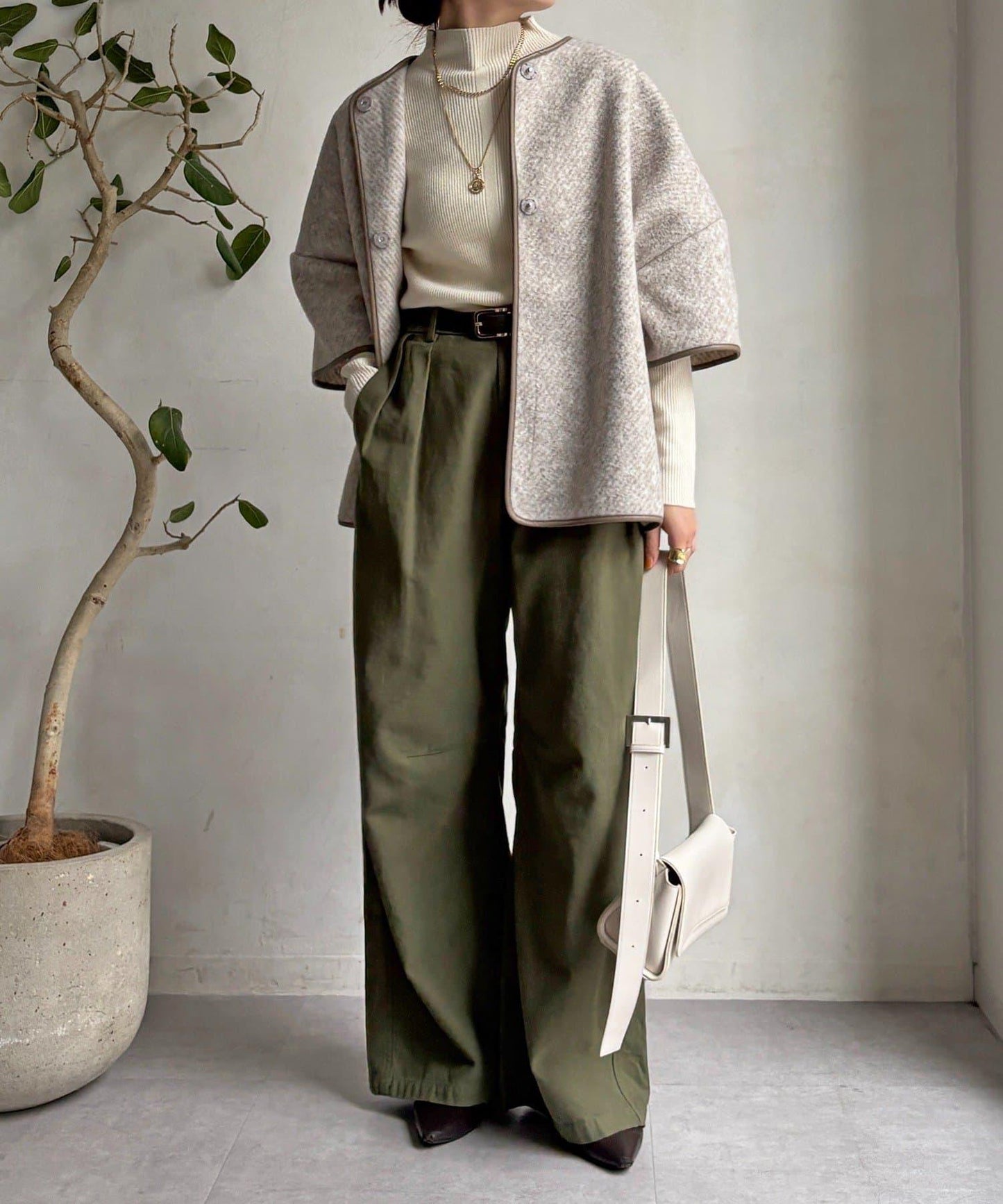 【DouDou】羊毛斗篷風外套