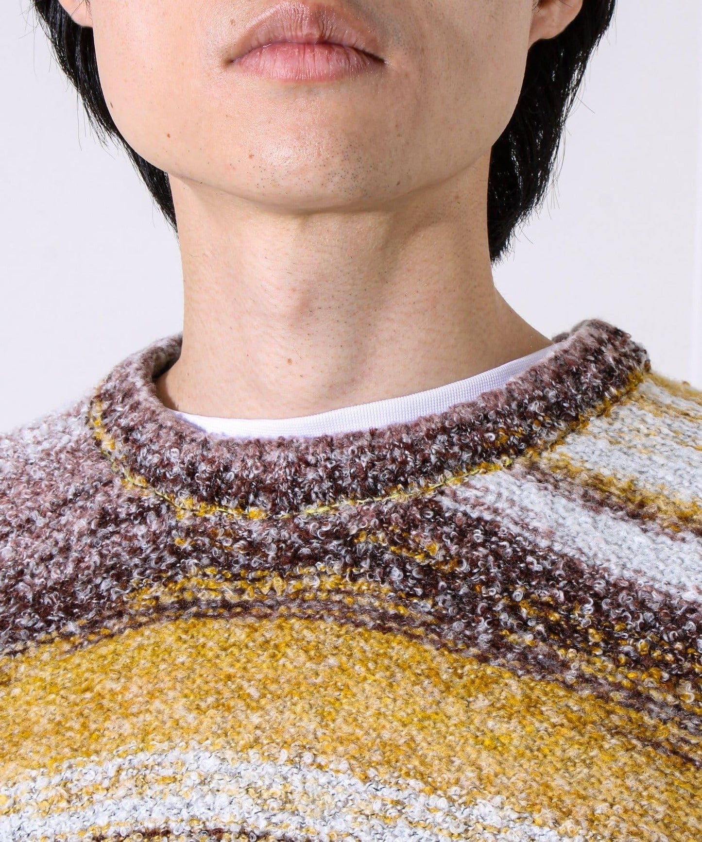 【蓬鬆立體感】漸變花呢套頭衫