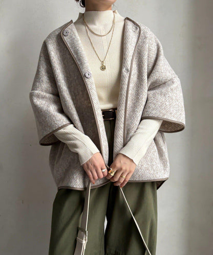 【DouDou】羊毛斗篷風外套