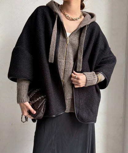 【DouDou】羊毛斗篷風外套