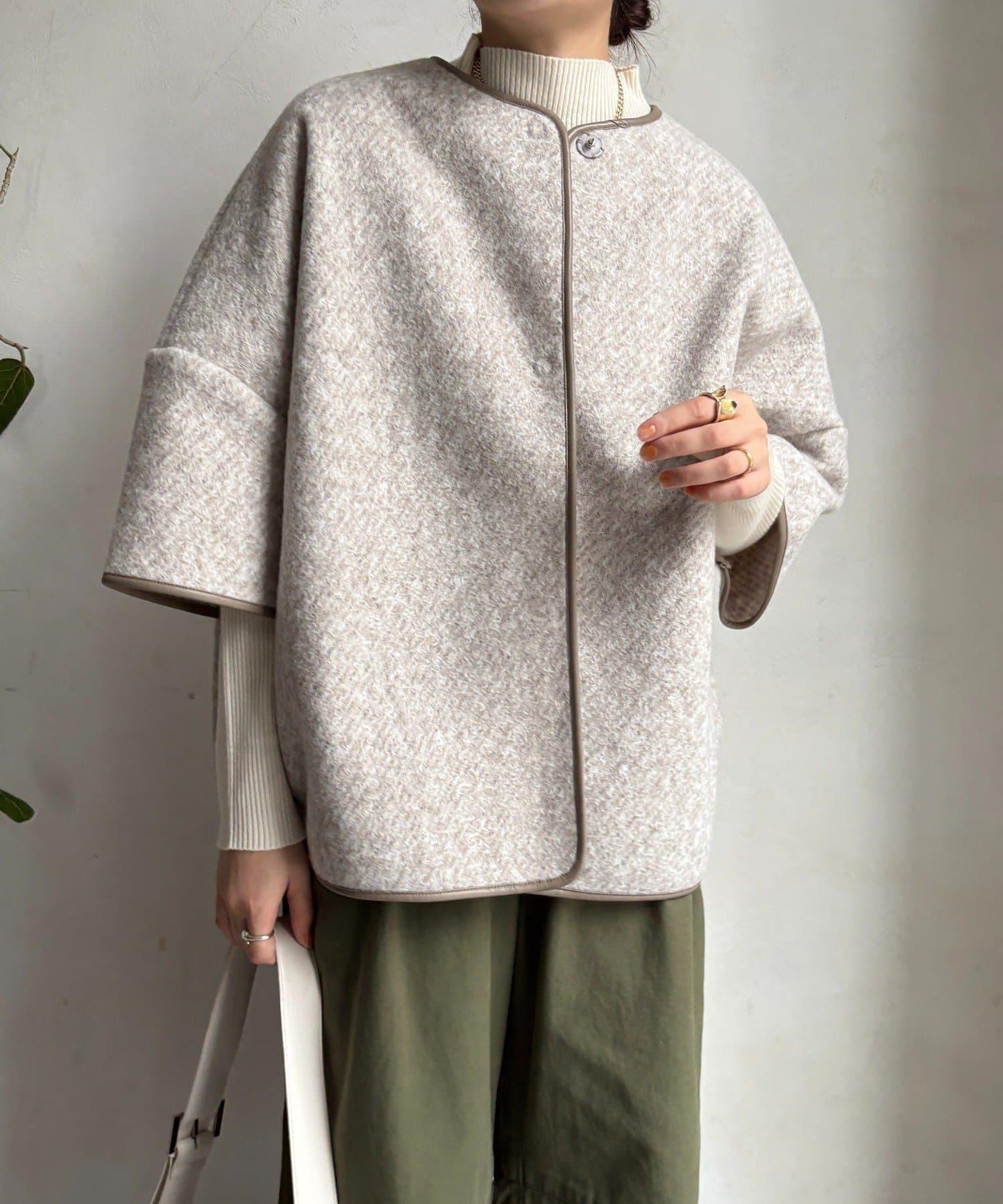 【DouDou】羊毛斗篷風外套