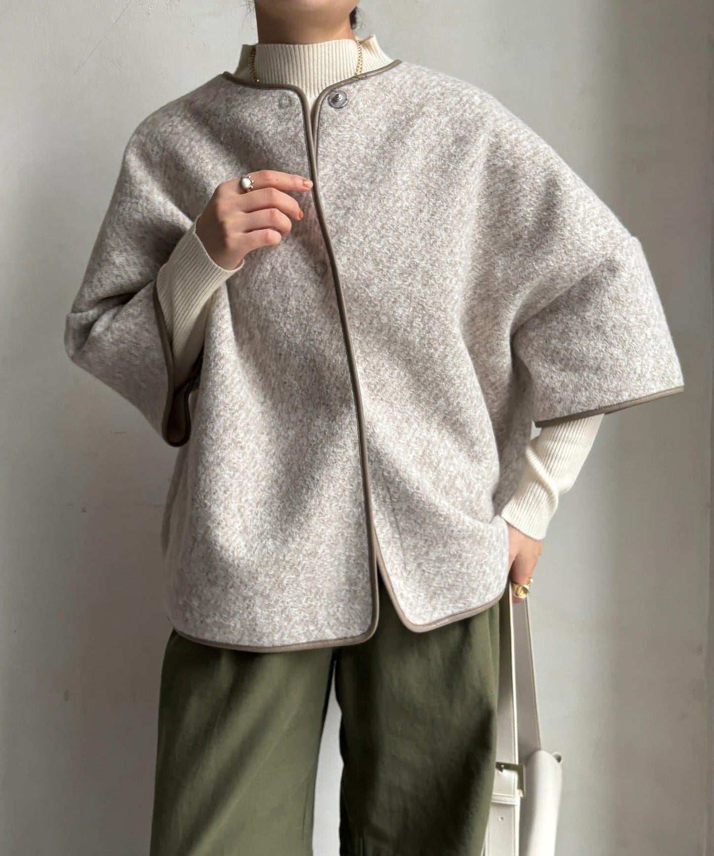 【DouDou】羊毛斗篷風外套